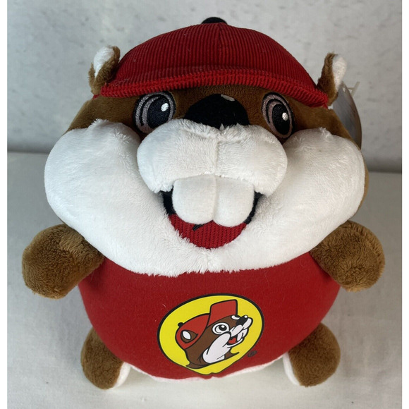 Bucees Plush Beaver Toy Buc-ee’s Red Brown Round 7 in Stuffed Animal w/Tags - Picture 2 of 8